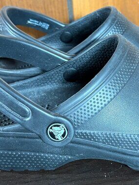 Crocs Classic Clogs Black Adult Unisex Slip-on Shoes M-7 W-9 - EUC